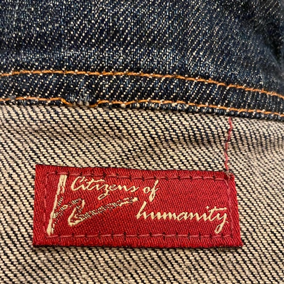 Citizens of Humanity Customized Distressed Denim Jacket Women’s Size Small - Picture 16 of 16